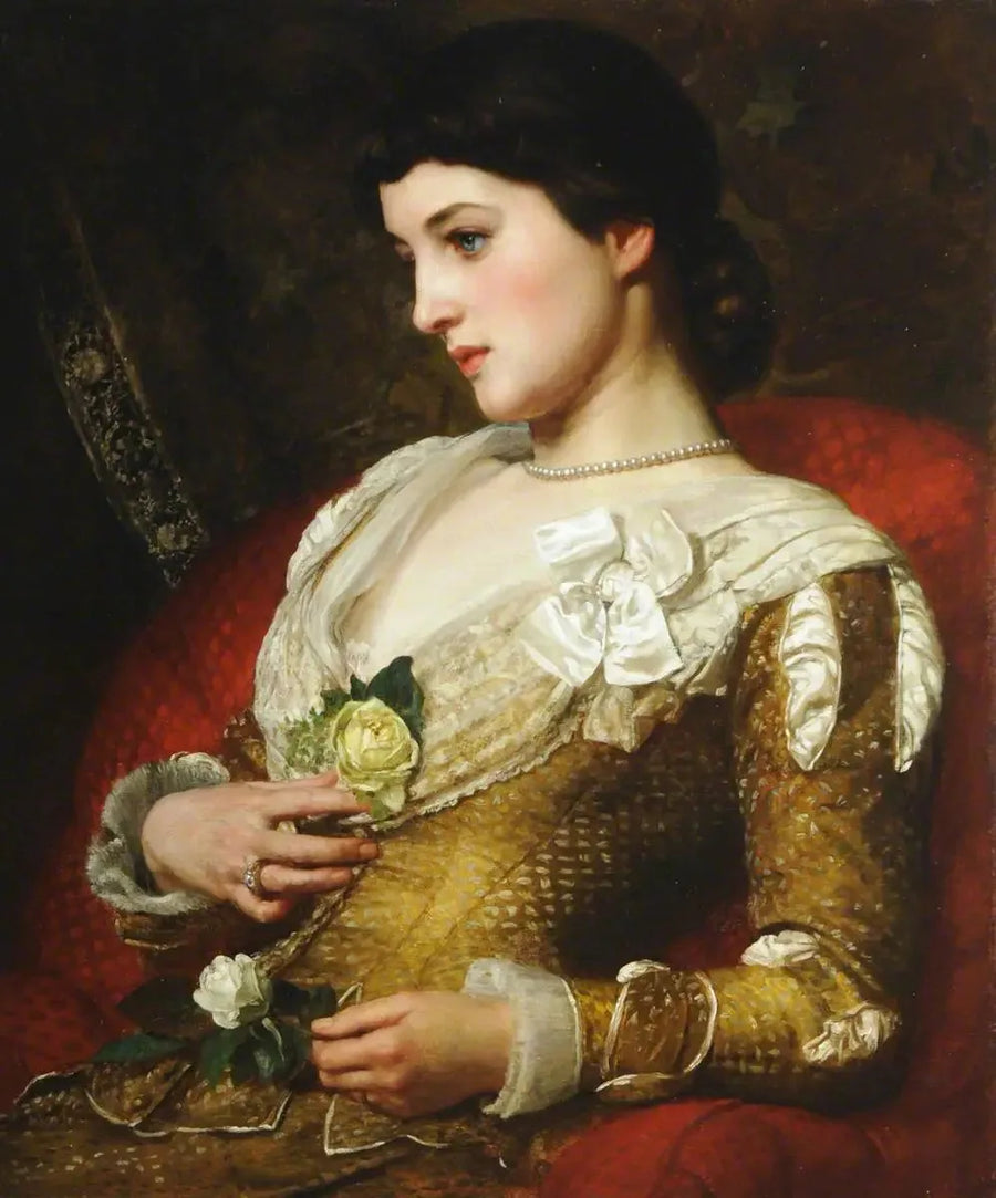 Dame Langtry (1853–1929) - Edward Poynter

Source:
Mme Langtry (1853–1929) - Edward Poynter