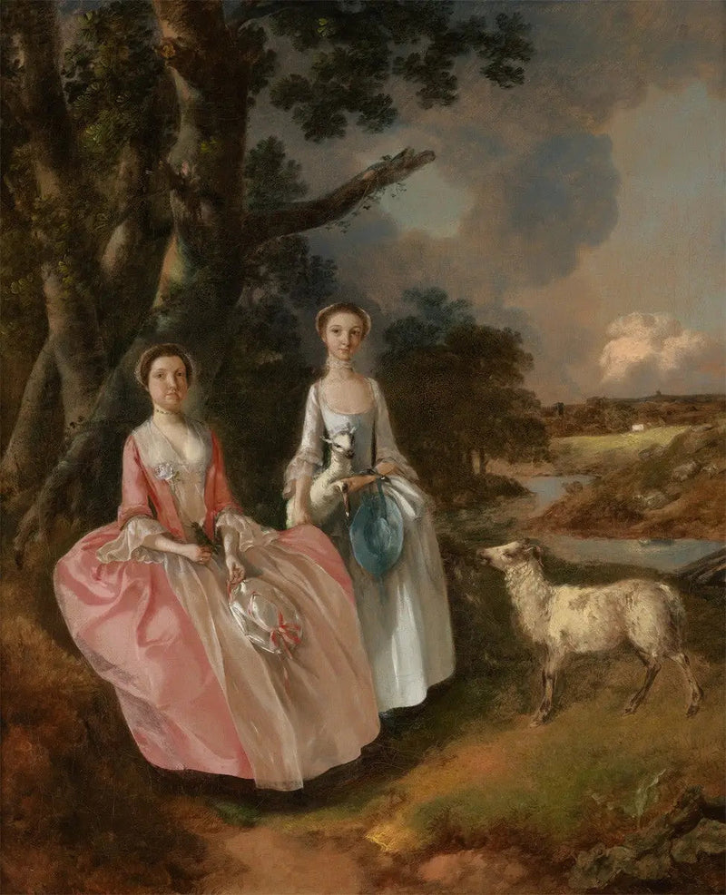 Fru Mary Cobbold og Frøken Cobbold, med en lam og en søye - Thomas Gainsborough

Source:
Mme Mary Cobbold et Mlle Cobbold, avec un agneau et une brebis - Thomas Gainsborough