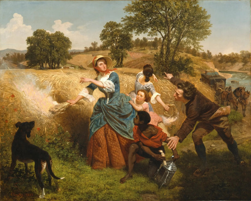 Mme Schuyler brenner sine kornåkere når britene nærmer seg - Emanuel Leutze

Source:
Mme Schuyler brûle ses champs de blé à l'approche des Britanniques - Emanuel Leutze