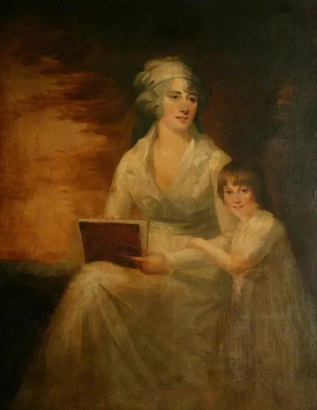 Fru Shafto Clarke og datteren hennes - Henry Raeburn