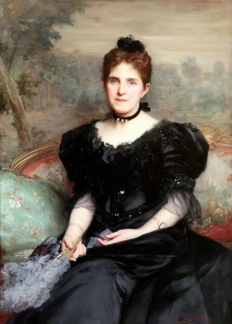 Fru William Hesketh Lever (ca. 1851–1913), senere første Lady Lever - Luke Fildes

Source:
Mme William Hesketh Lever (c.1851–1913), plus tard 1re Lady Lever - Luke Fildes