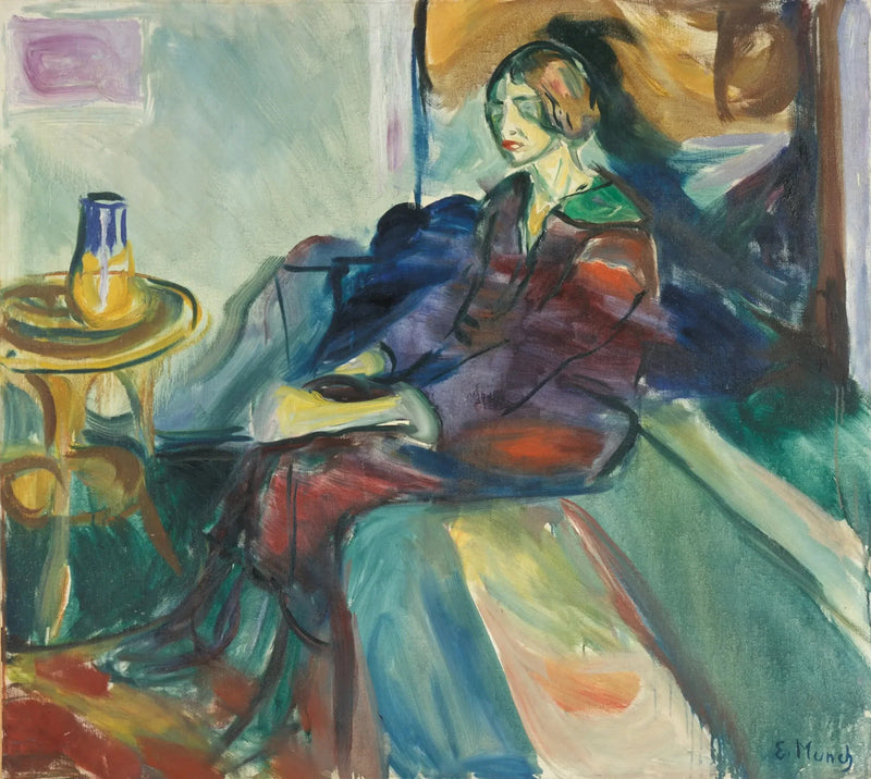 Modell som sitter på sofaen - Edvard Munch