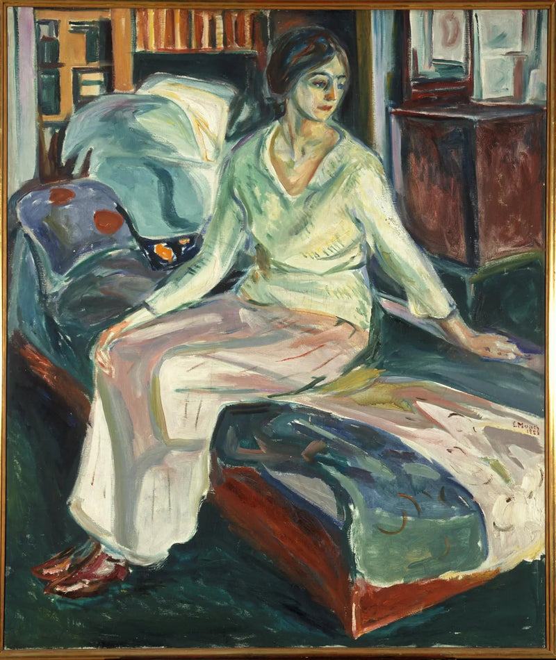 Modell som sitter på sofaen - Edvard Munch