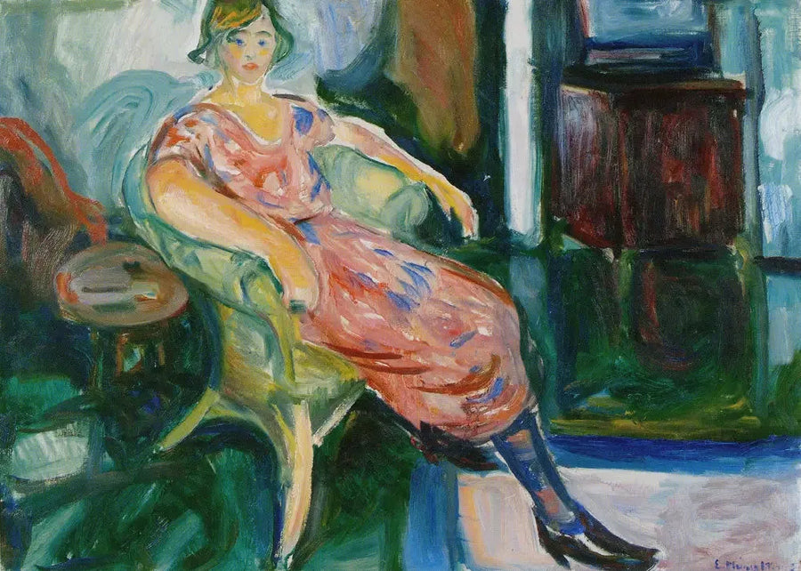 Modell i en kurvstol - Edvard Munch