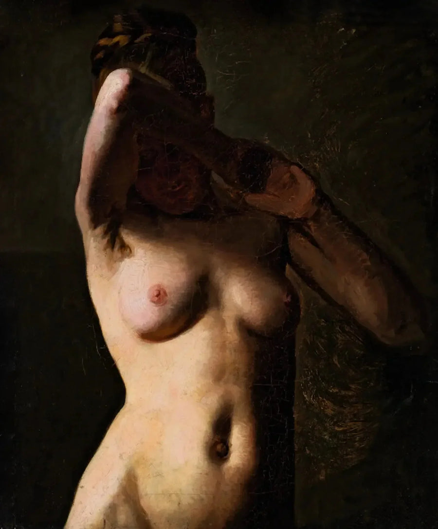 Kvinnemodell. Halvfigur - Peder Severin Krøyer