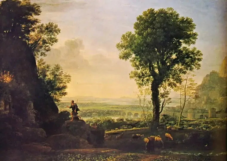 Moses som betrakter den brennende busk - Claude Lorrain