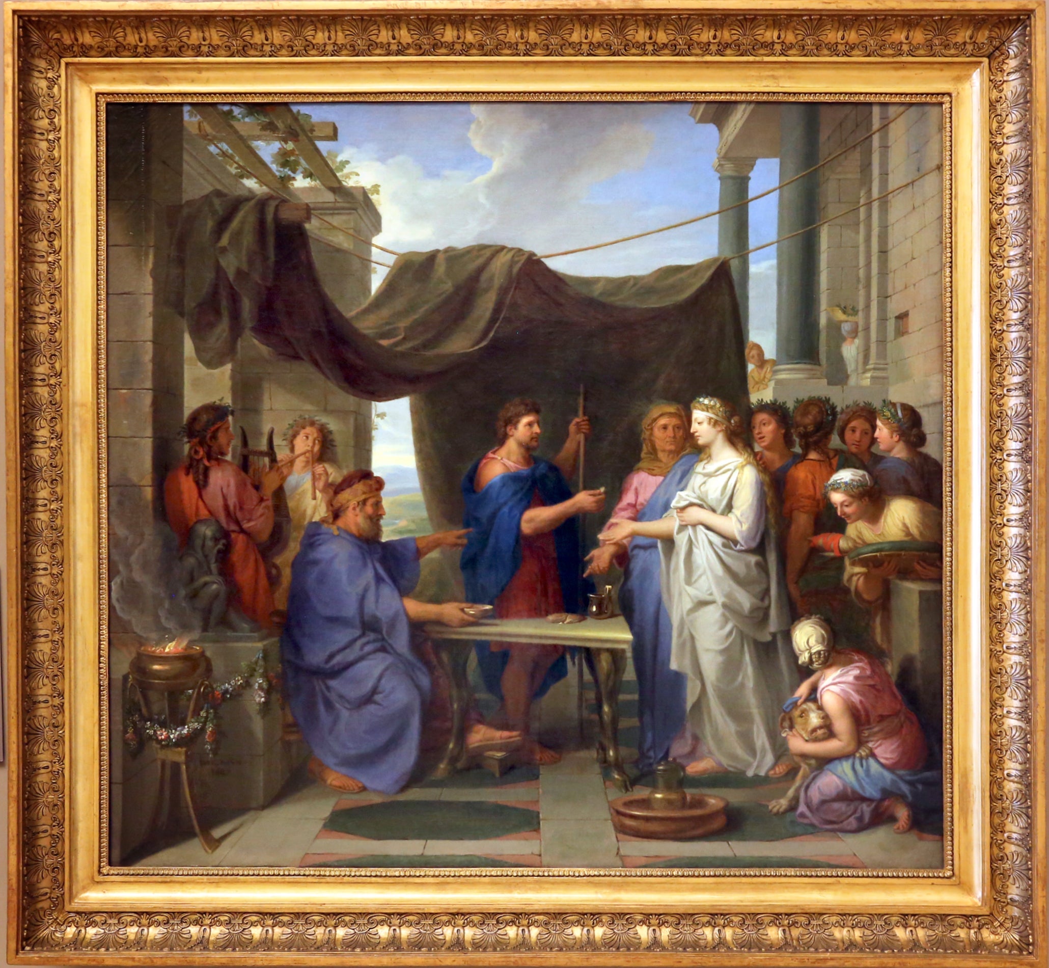 Moïse épouse Séphora, fille de Jethro - Charles Le Brun image 1 copie de tableau peinte à la main