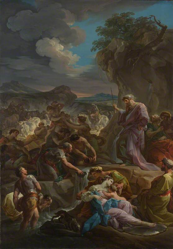 Moses slår på klippen - Corrado Giaquinto