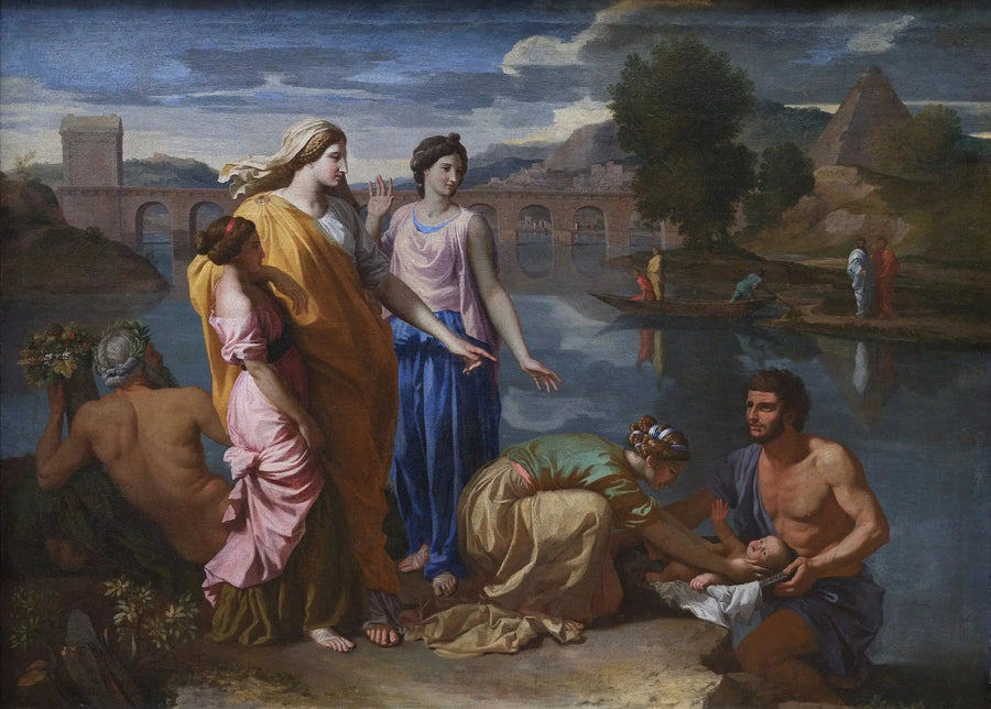 Moses reddet fra vannet - Nicolas Poussin