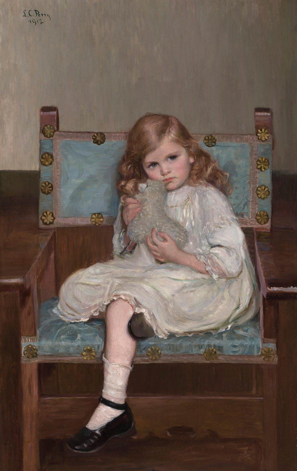 Mon agneau - Lilla Cabot Perry image 1 copie peinte à la main à l’huile