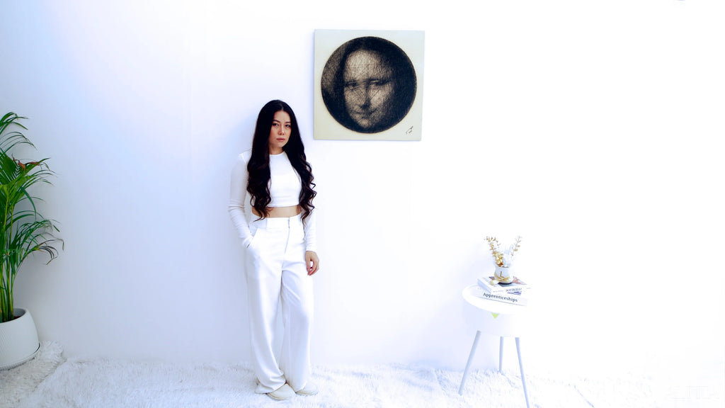 Mona Lisa String Art - Parida | 60 x 60 cm Reproductions de tableaux à la peinture à l’huile