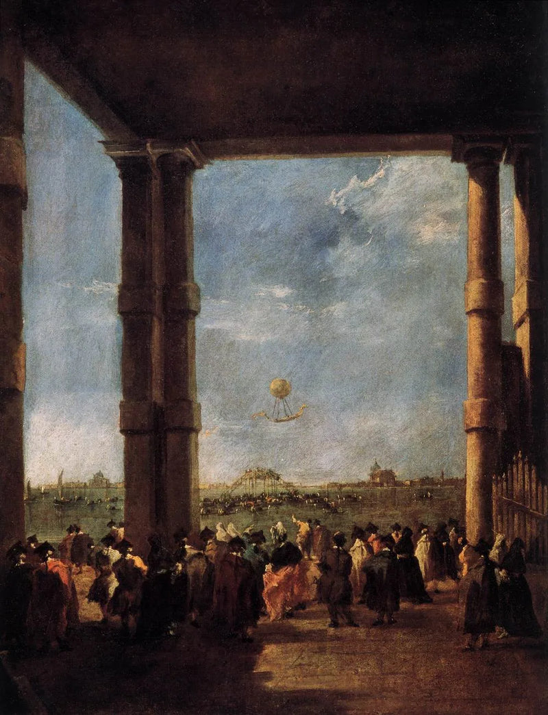 Varmluftsballong i Venezia - Francesco Guardi