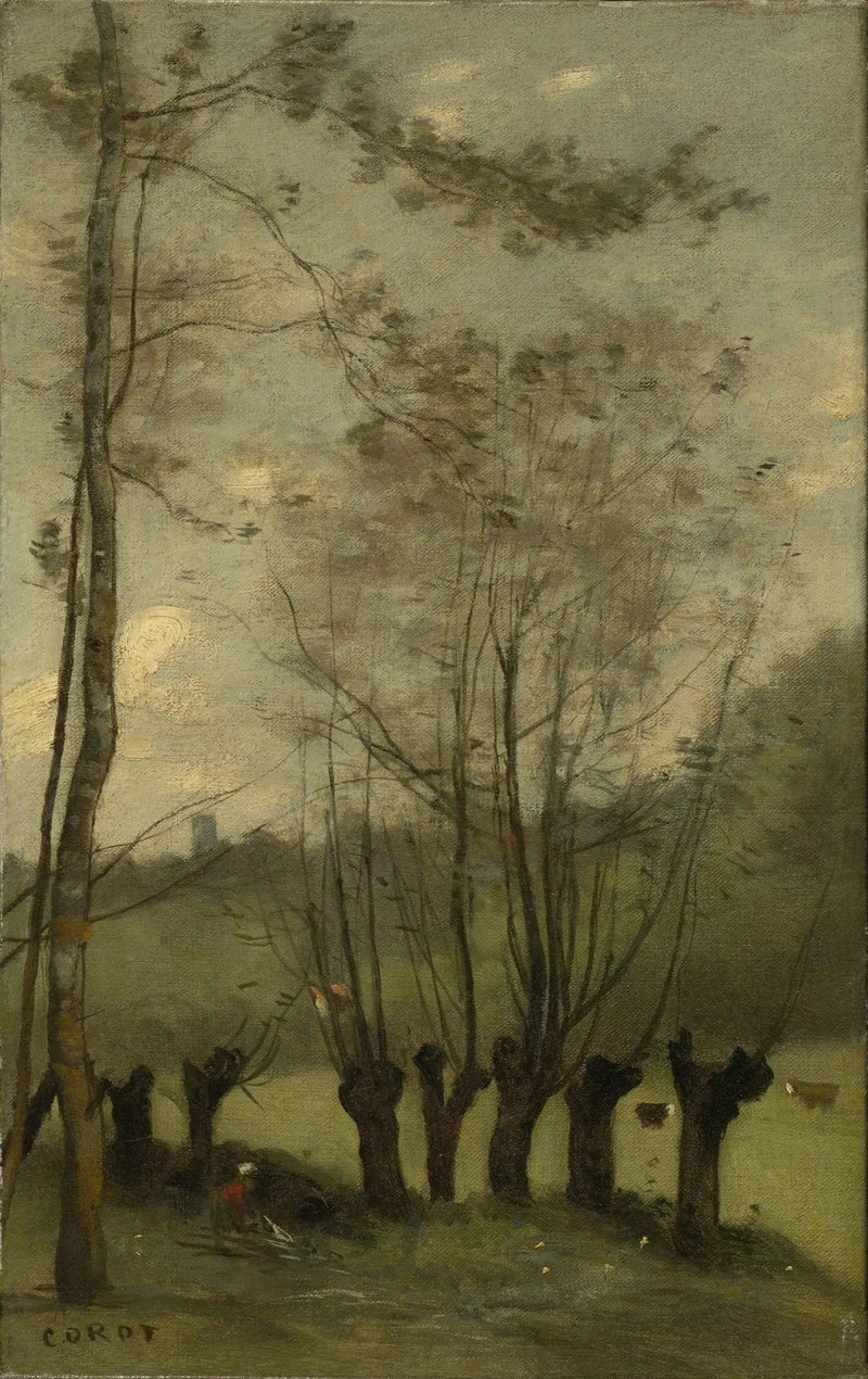 Montlhéry. Prærie med siv - Jean-Baptiste Camille Corot