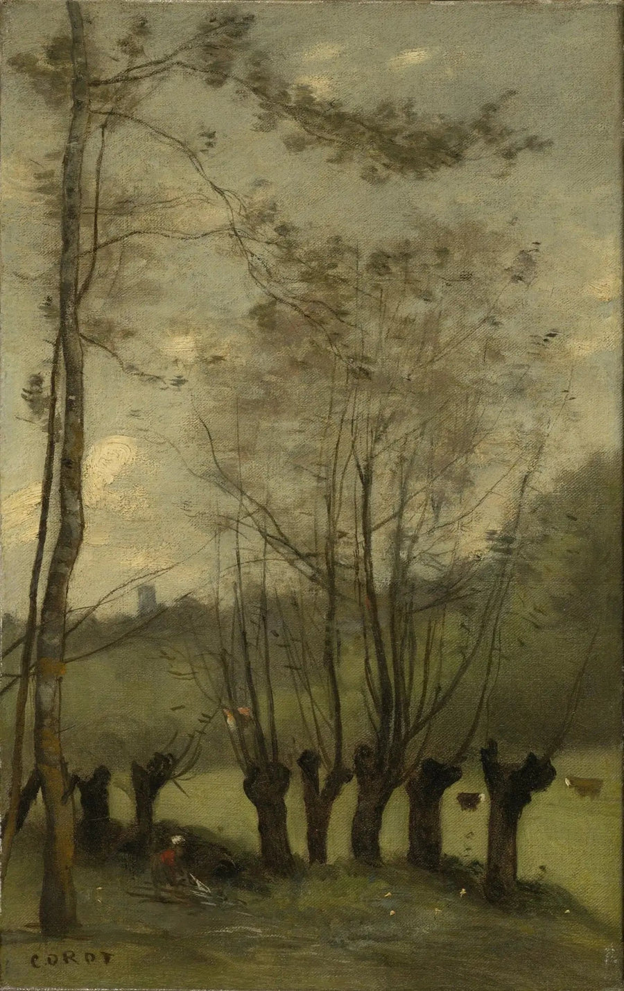 Montlhéry. Prærie med siv - Jean-Baptiste Camille Corot