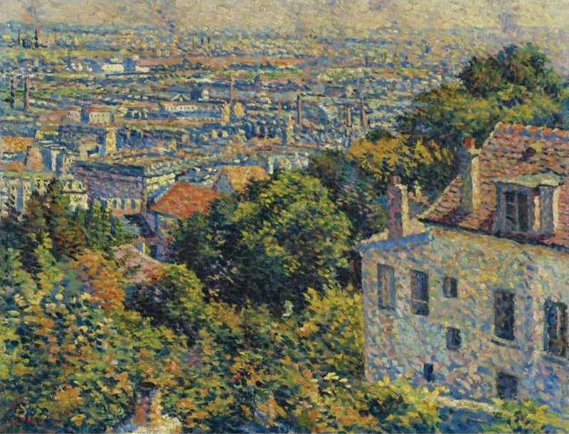 Montmartre, fra Cortot-gaten. Utsikt mot Saint-Denis - Maximilien Luce