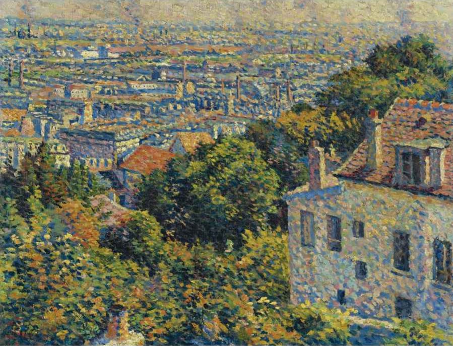 Montmartre, fra Cortot-gaten. Utsikt mot Saint-Denis - Maximilien Luce