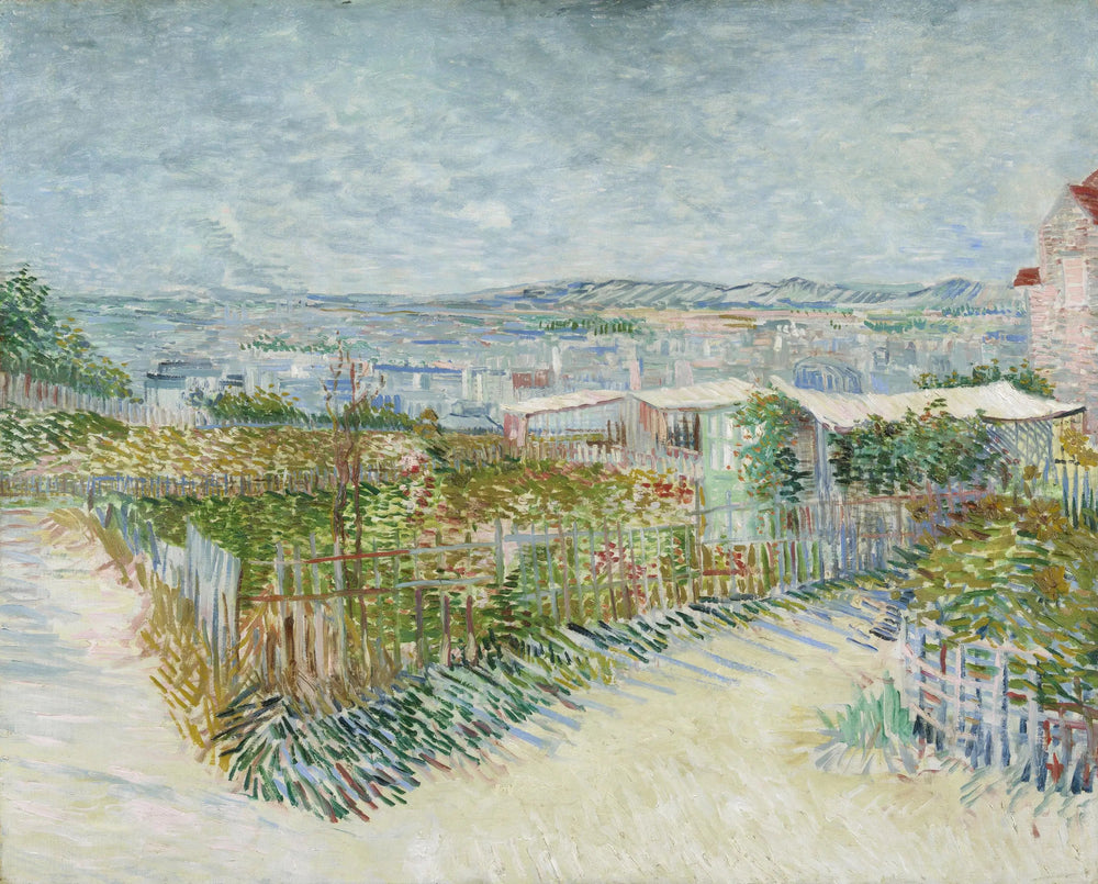 Montmartre : derrière le Moulin de la Galette - Vincent van Gogh image 1 copie de tableau peinte à la main