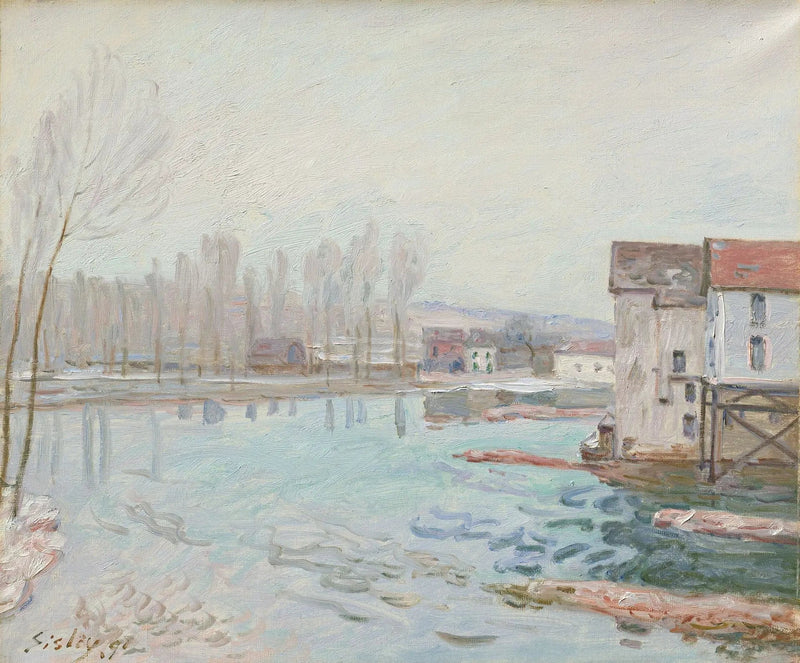 Moret om vinteren - Alfred Sisley