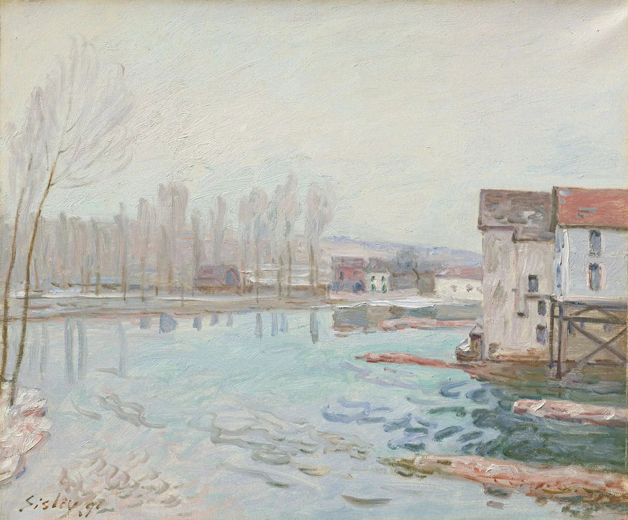 Moret om vinteren - Alfred Sisley