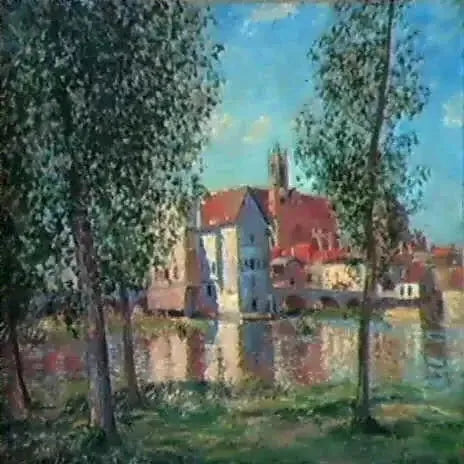 Moret-sur-Loing: Morgenlys - Alfred Sisley