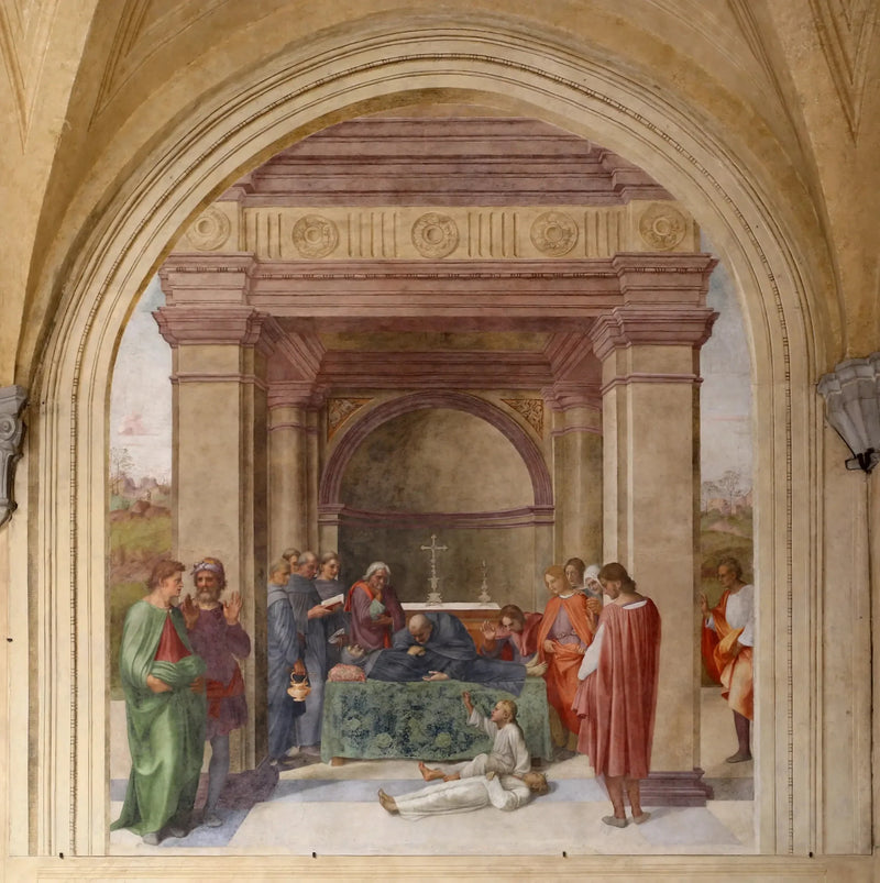 Døden til Saint Philippe Benizi og oppstandelsen av et barn - Andrea del Sarto