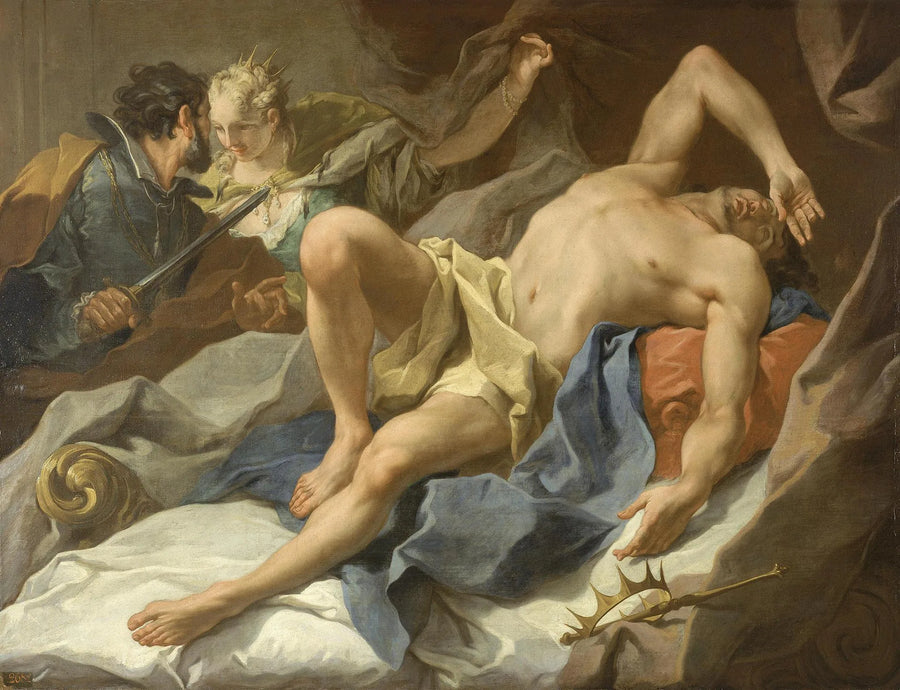 Døden til kong Candaules - Giovanni Battista Pittoni