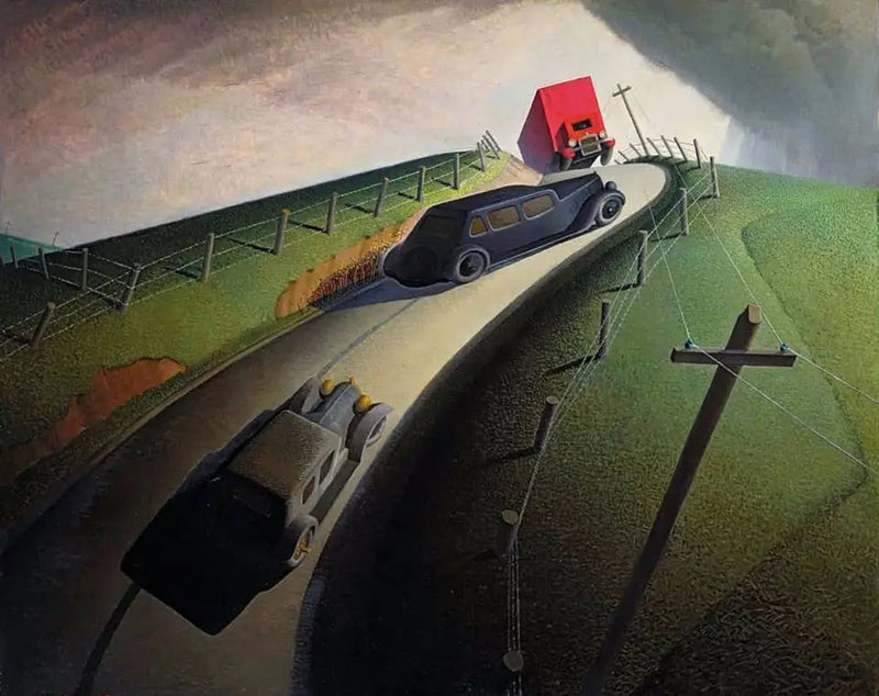 Døden på fjellryggen - Grant Wood

Source:
Mort sur la route des crêtes - Grant Wood