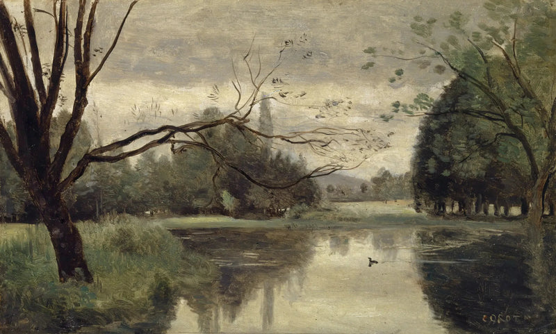 Mortefontaine. Andedammen - Jean-Baptiste Camille Corot
