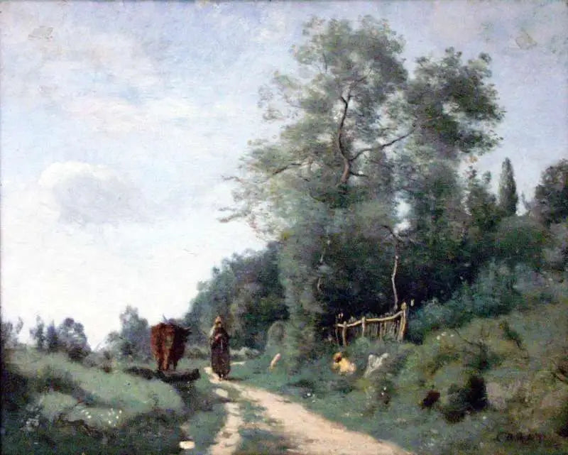 Mortefontaine. Veien til den lille porten - Jean-Baptiste Camille Corot