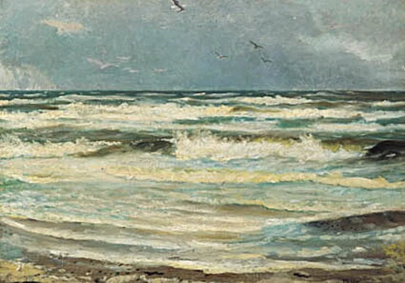 Mouettes à Skagen Sønderstrand. - Michael Peter Ancher