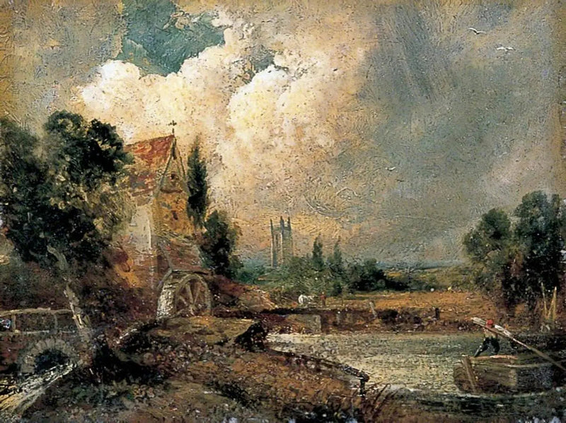 Vannhjul ved Flatford, Kent - John Constable