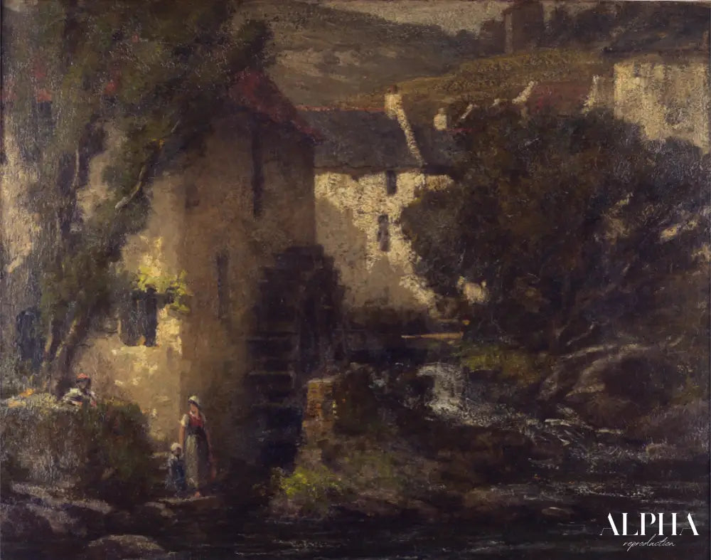 Moulin à eau - Gustave Courbet - Reproductions de tableaux et peintures haut de gamme