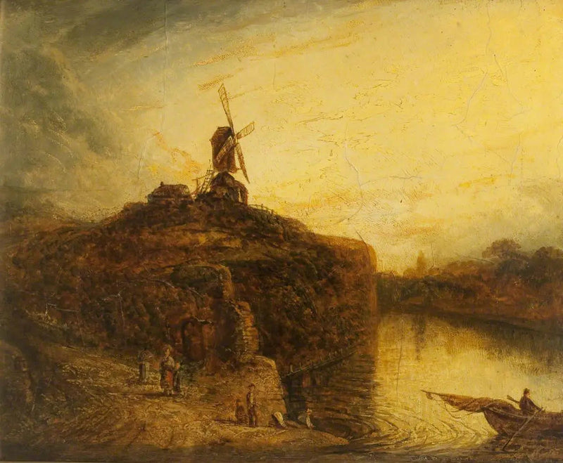 Vannmølle over en elv - Rembrandt