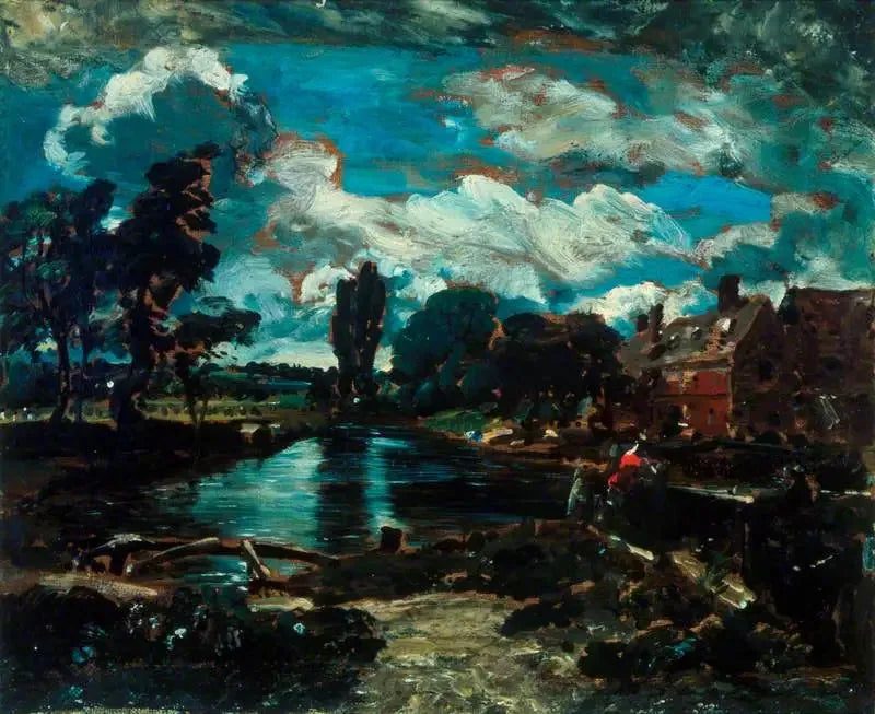 Flatford-møllen fra en sluse på Stour - John Constable