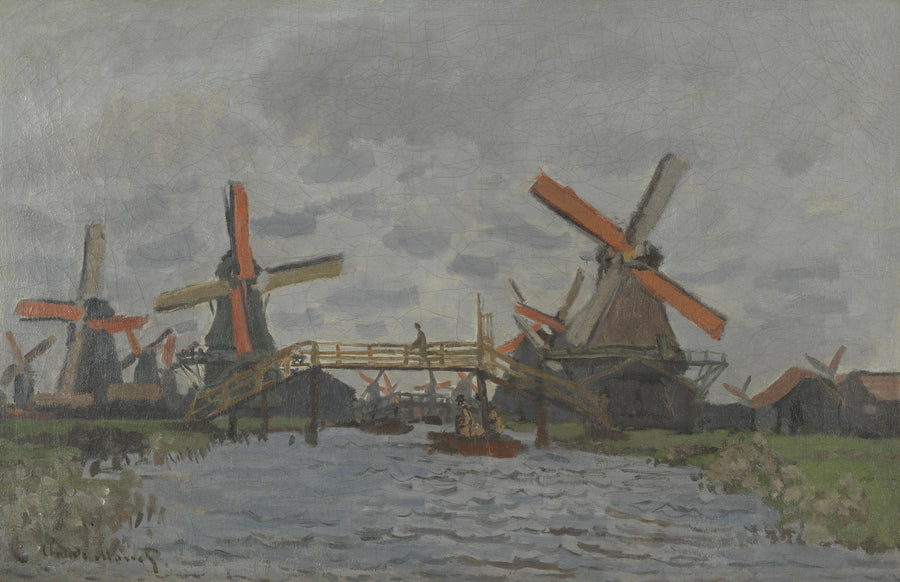Vindmøller nær Zaandam - Claude Monet