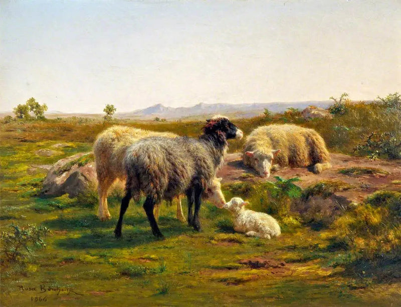 Sau og lam - Rosa Bonheur