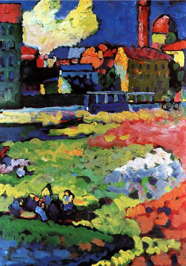 München-Schwabing med kirken Sainte-Ursule - Vassily Kandinsky