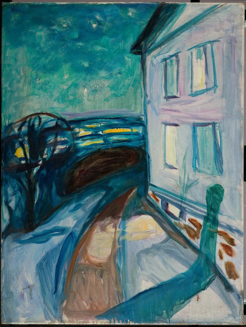 husvegg i måneskinn - Edvard Munch