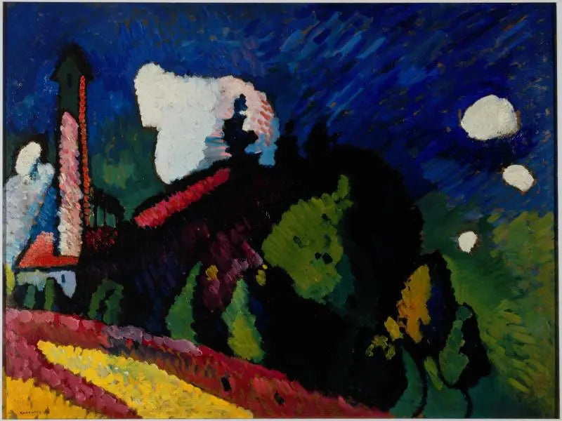 Murnau, landskap med tårn - Vassily Kandinsky