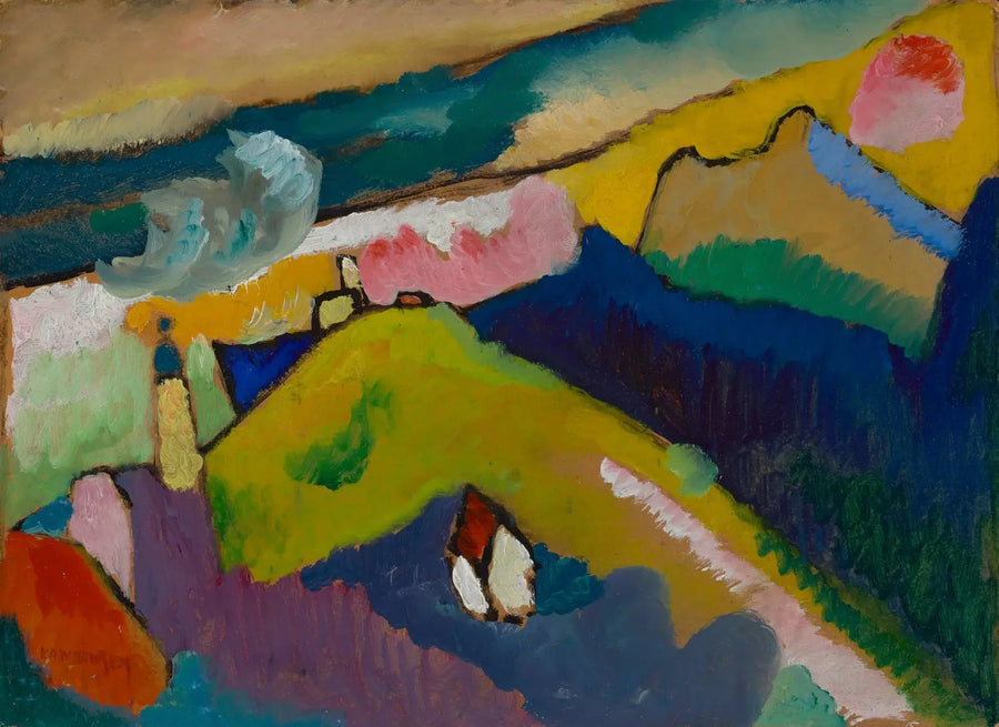 Murnau - Fjellandskap med kirke - Vassily Kandinsky