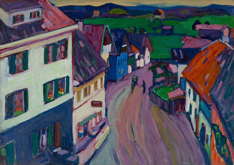 Murnau - Utsikt fra vinduet til Griesbräu - Vassily Kandinsky