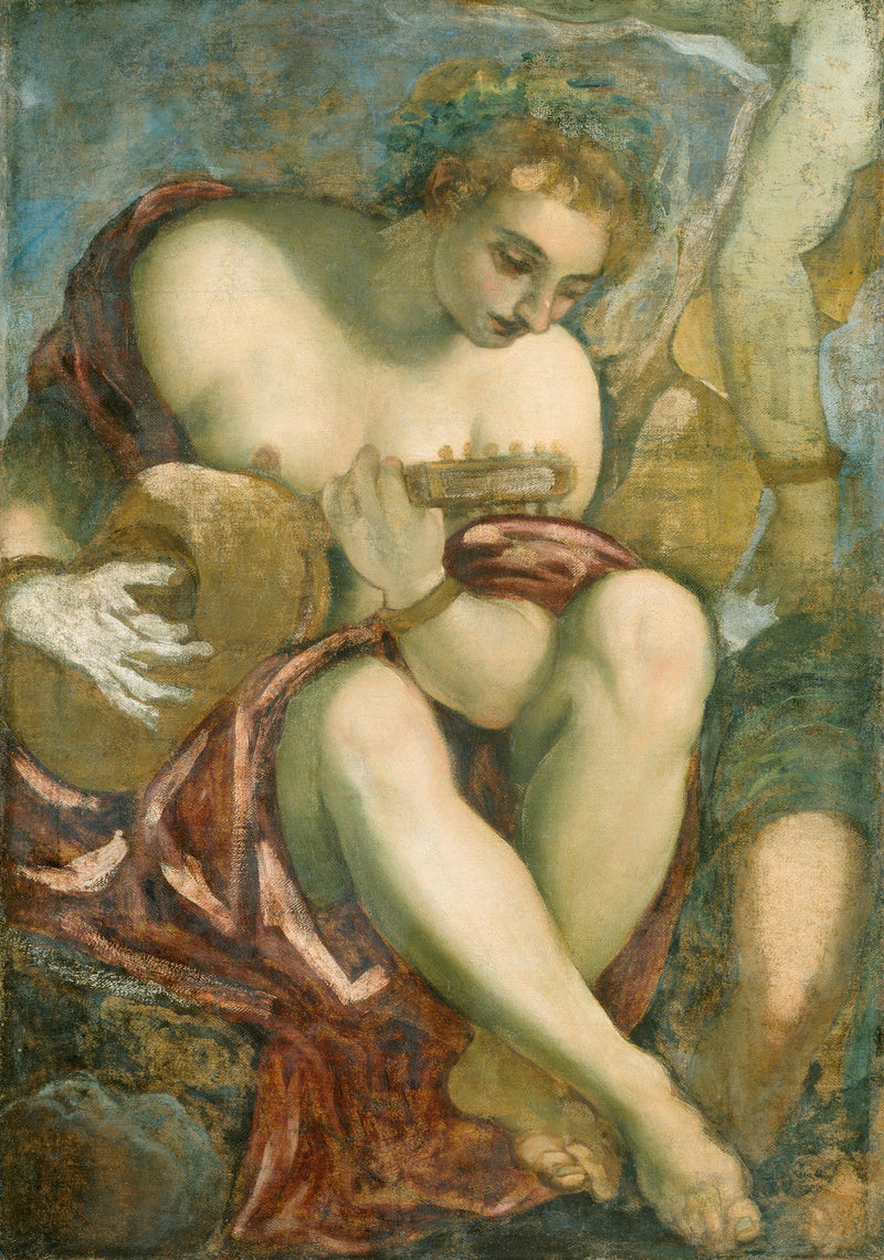 Muse som spiller lut - Jacopo Tintoretto