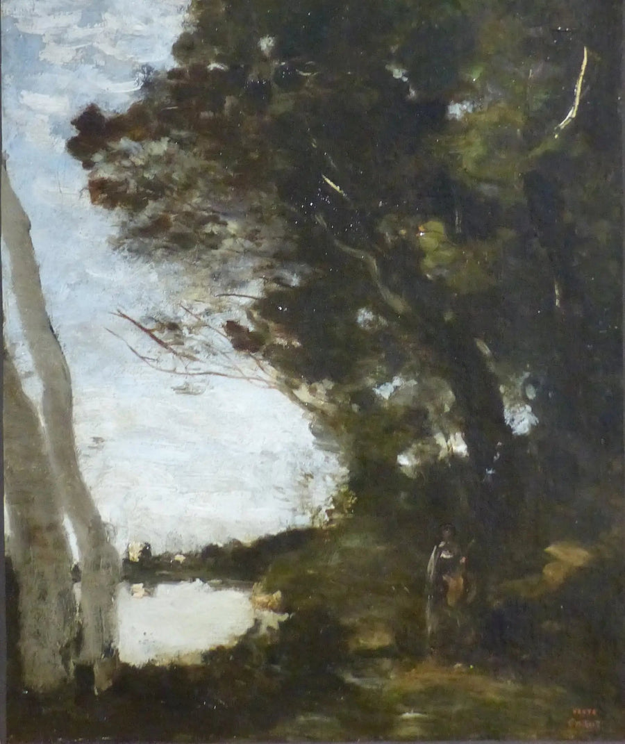 Muse under skog - Jean-Baptiste Camille Corot