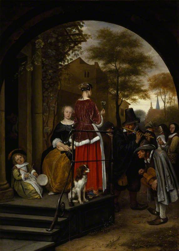 Musicien ambulants - Jan Steen image 1 reproduction artisanale de tableau
