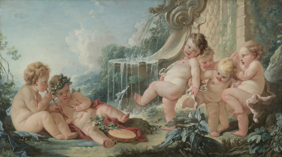 Musikk, dans og cupidoer i sammensvergelse - François Boucher