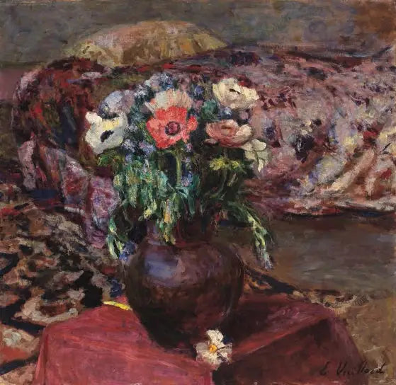 Myosot og anemoner - Édouard Vuillard