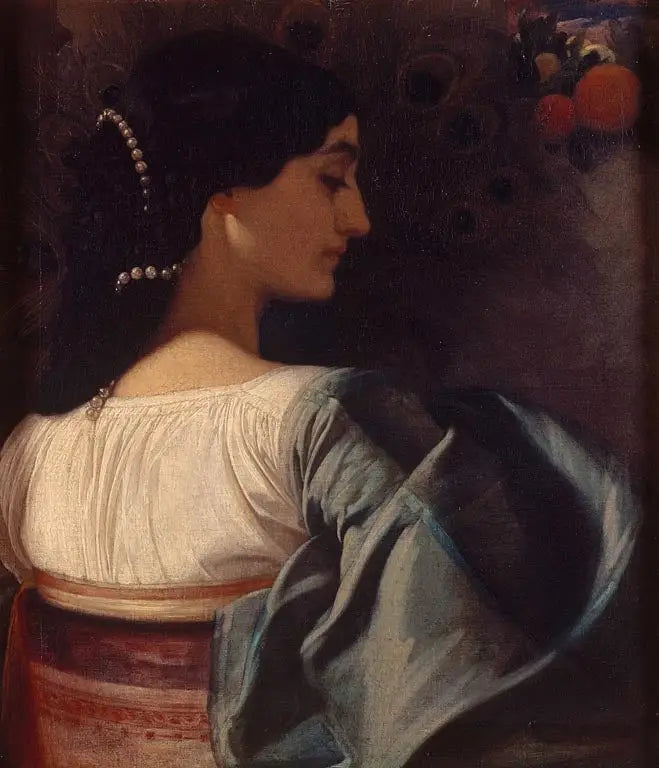 Nanna (Pavonia) - Frederic Leighton

Source:
Nanna (Pavonia) - Frederic Leighton