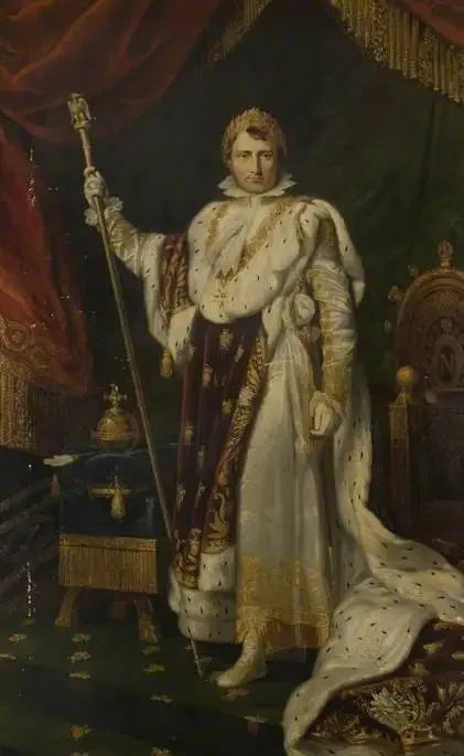 Napoléon I (1769-1821), Frankrikes keiser (1804-1815), i sitt kroningsdrakt - François Gérard

Source:
Napoléon Ier (1769-1821), empereur des Français (1804-1815), dans sa tenue de sacre - François Gérard