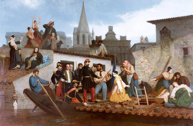 Napoleon III besøker flommene i Tarascon - Bouguereau