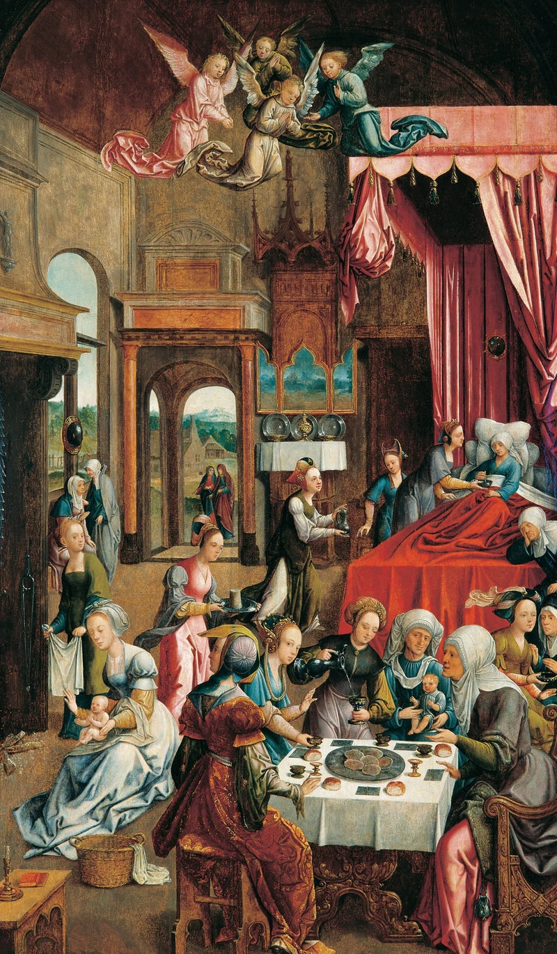 Jomfru Marias fødsel - Jacob Cornelisz van Oostsanen